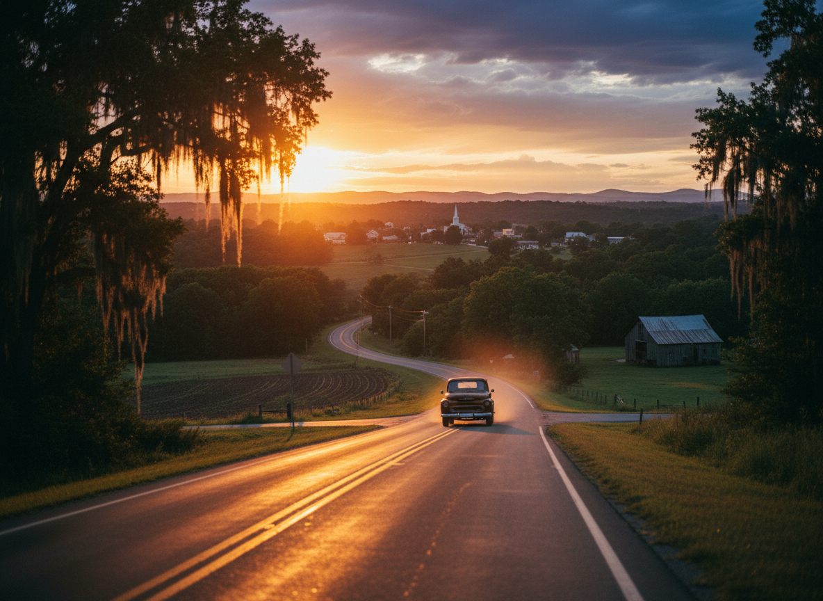 alabama, golden hour photograph. 139916 VHn
