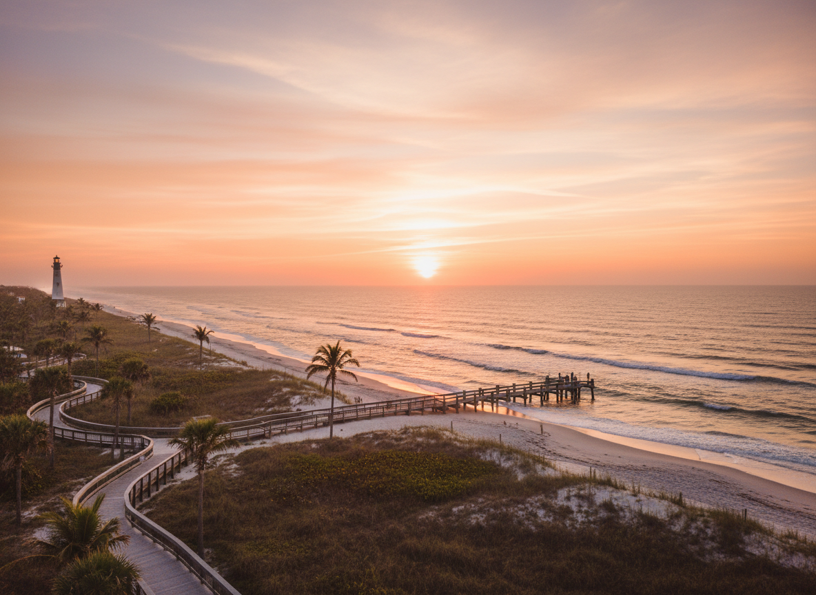florida, golden hour photograph. cinematic camera angle 892591
