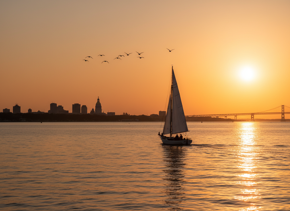 maryland, golden hour photograph. cinematic camera angle 255025